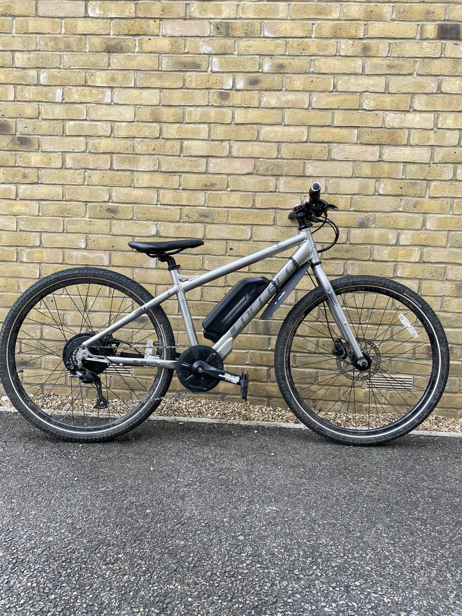 onthebrake's tweet photo. Kinda fallen in love with cycle commuting again. The worlds feels much bigger!

The little Halfords ebike is enabling all sorts of small adventures to the local cafes &amp; stuff

After 3 years stuck indoors, i can now go anywhere within about 20m of a safe place to park the bike. https://t.co/5htzPf0ad8