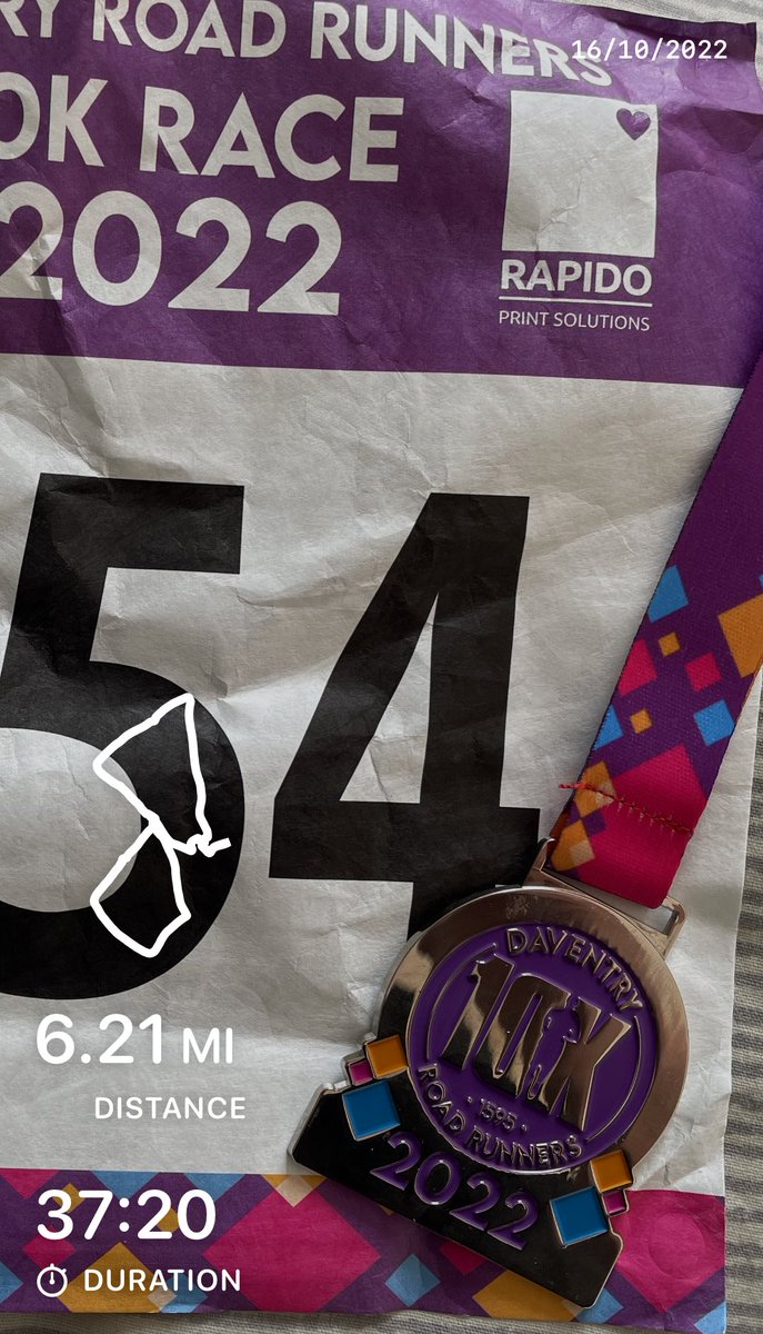 IsaacTipler's tweet image. Daventry 10K. 9th place. Chip time 37:17. That was really rough after a week of covid but glad to get it done. #ukrunchat #running #runner #runningpunks #roadrunner #daventry10k #10k