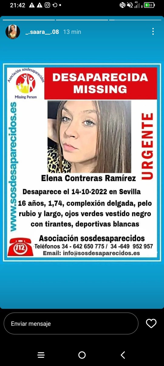 MAXIMA RT Espwcalmente en Sevilla y alrededores.  Ayudanos a encontrarla y comparte esre tuit.