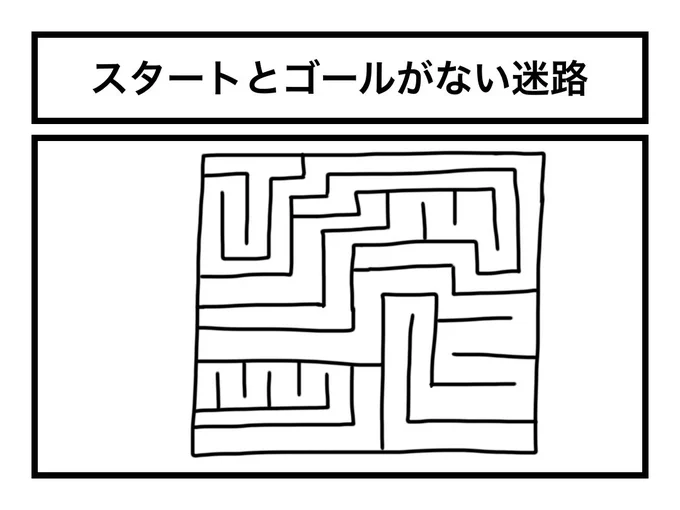「スタートとゴールがない迷路」 