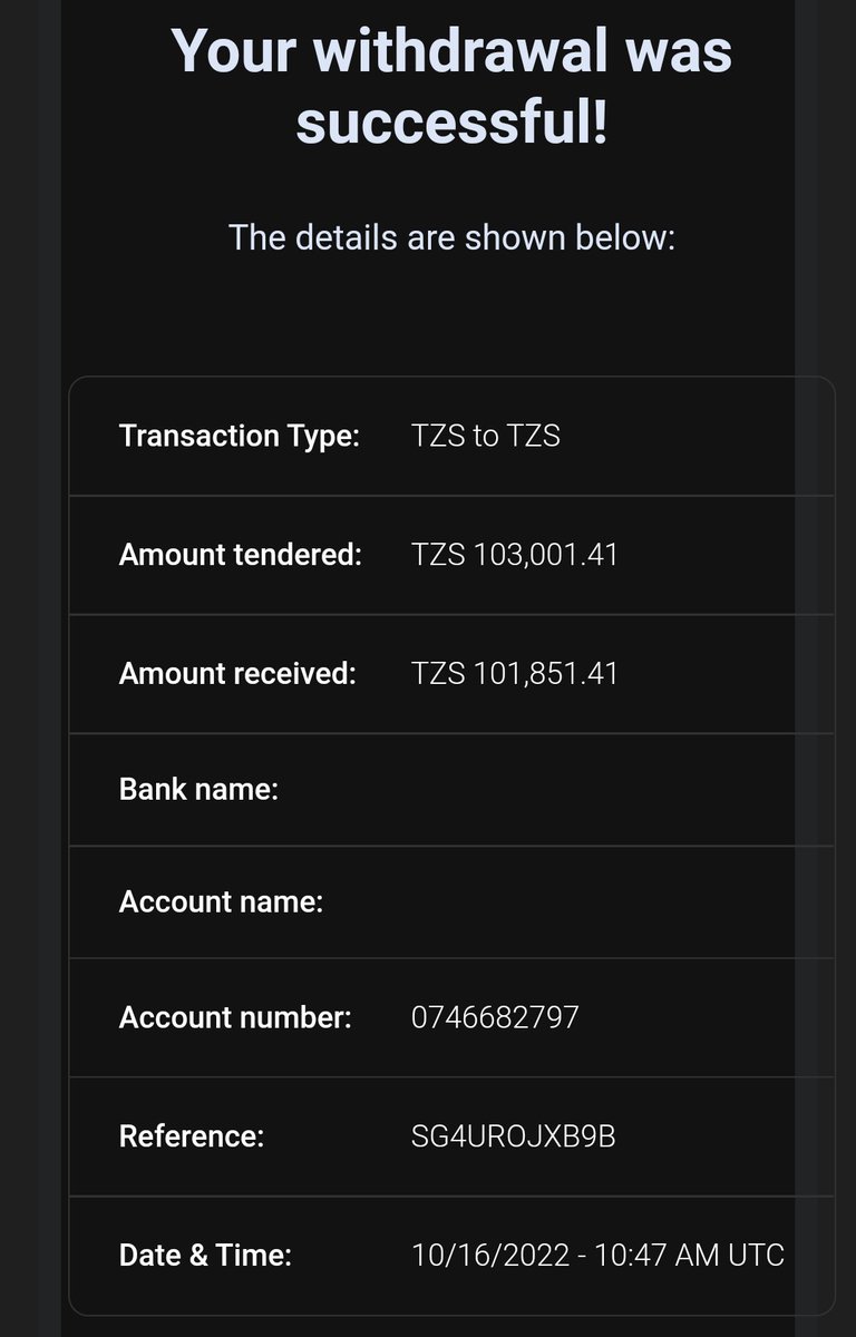 abinitio255's tweet photo. My first @greyfinance transaction from freelancing platform directly to M-Pesa Tanzania
π£οΈ Upwork+Fiverr >Grey> Vodacom Mpesa TZ πΉπΏ @mafolebaraka @meetmelch @greyfinance https://t.co/j1gnnHV521