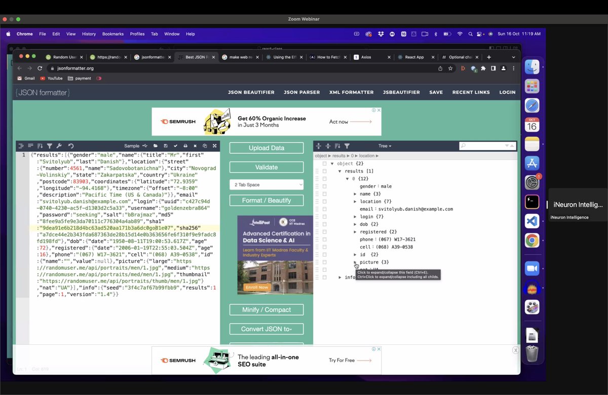 yntpdotme's tweet image. JavaScript Full Stack Web Development 🔥📈

Week 13 : Deep Dive into React 🤿

Thank you @Hiteshdotcom Sir for clearing a crucial part of React and API Handling Procedure.

#React #API #reactindia2022 #js #webdevelopment #100DaysOfCode #Bootcamp #100Devs