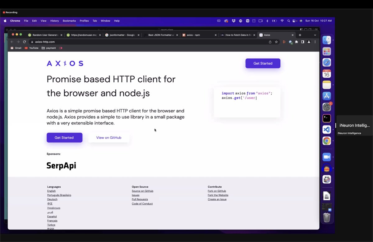 yntpdotme's tweet image. JavaScript Full Stack Web Development 🔥📈

Week 13 : Deep Dive into React 🤿

Thank you @Hiteshdotcom Sir for clearing a crucial part of React and API Handling Procedure.

#React #API #reactindia2022 #js #webdevelopment #100DaysOfCode #Bootcamp #100Devs