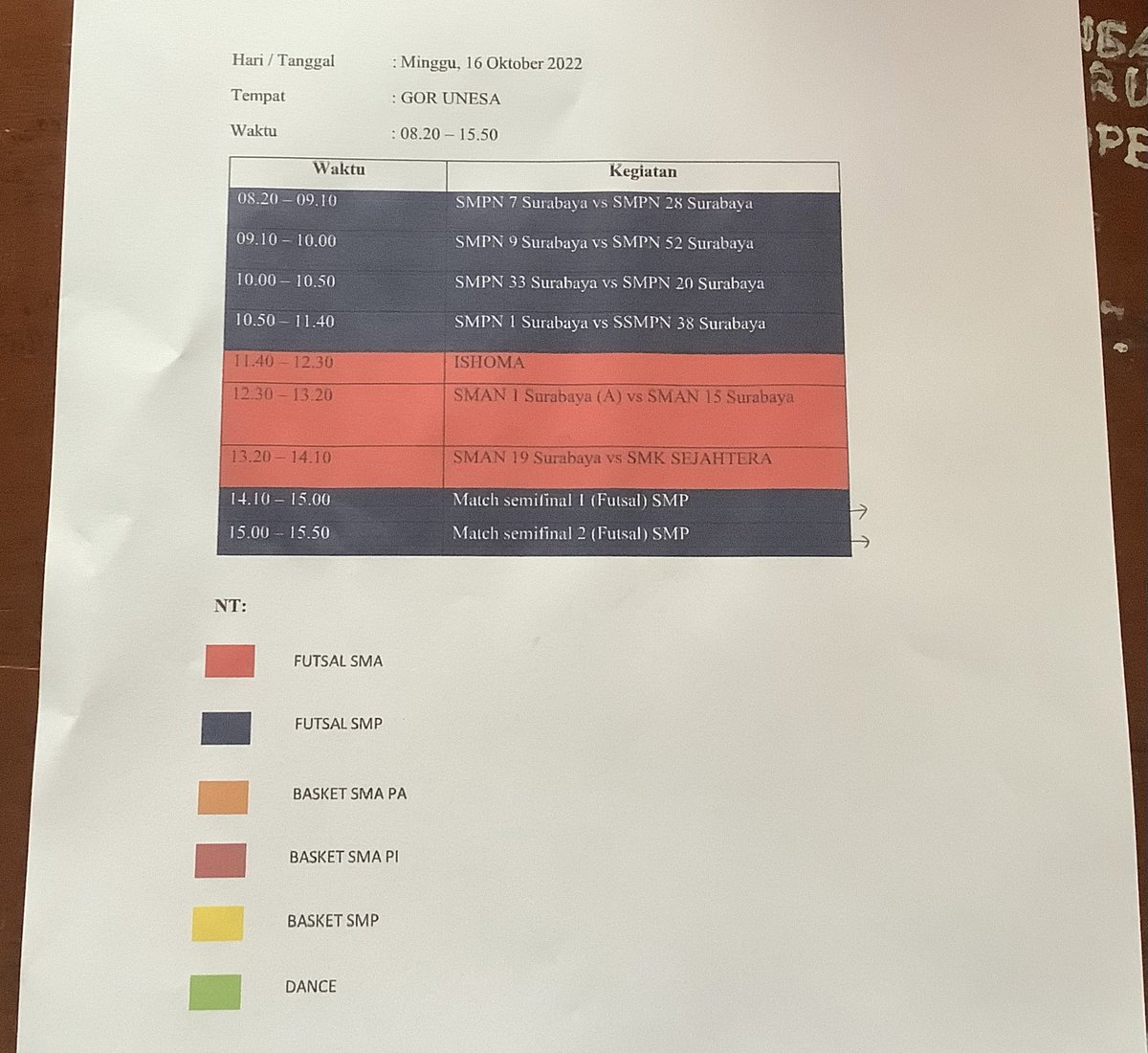 SmasaCup's tweet photo. Rundown pertandingan Minggu 16 Oktober 2022 #smasacup #2022 #smasa #smasacup2022 https://t.co/kQ7O9V9vA0