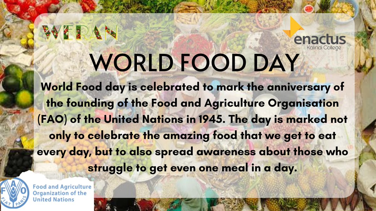 EnactusKalindi's tweet photo. It requires united efforts to eradicate hunger. Through its project Weran, Enactus Kalindi tries to reduce food wastage by up-cycling it into jams and candies and helps uplift farmers. Let’s take small steps together to make a greater impact this World Food Day.
#WorldFoodDay https://t.co/NzONQWCcbV