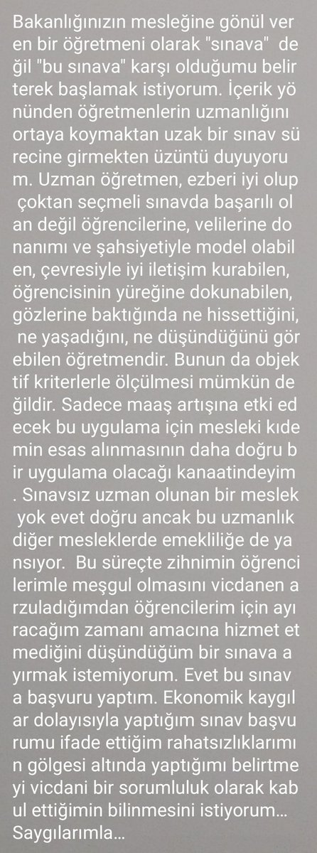 m_sanlioglu's tweet photo. #kariyersınavlaolmaz
Tüm öğretmenlerin duygularına tercüman olmuş güzel bir yazı... https://t.co/2s9kuH2S0r
