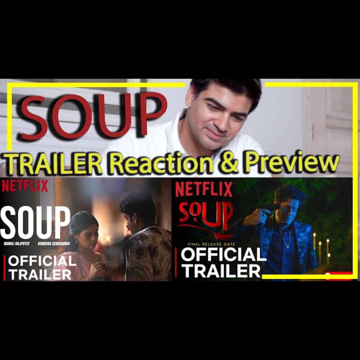 AmeerHamzaAsif's tweet photo. Link To Play: https://t.co/9wnaQBu6Ui
My impressions, reactions and review on the trailer of 'SOUP' (Web Series) by Netflix India.
.
#soupseries #soup #netflix #netflixindia #bollywood #indiancinema #film #filmcommunity #webproductions https://t.co/SlVjHqAB9l