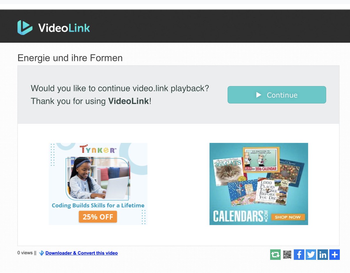 #twlz #moodlebande 

Ich nutze zum Abspielen von YouTube-Videos auf Moodle gerne den Service von Video-Link. Die Videos bette ich in Moodle ein. Leider schiebt sich dann beim Pausieren das Fenster von video.link in den Vordergrund. Lässt sich das irgendwie umgehen?