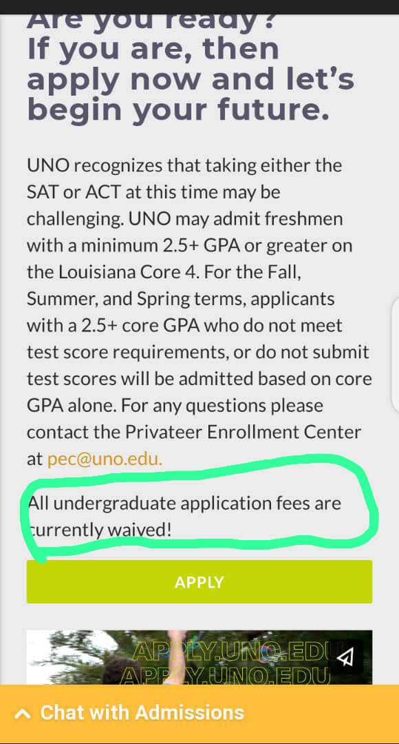 AbrahamOkah2's tweet photo. This University Awards $73,716 Automatic scholarship. 
📌 No GRE
📌 No GMAT
📌 Application fee waived.
University of New Orleans
https://t.co/KoAe0WneOQ
Undergraduate Application
https://t.co/ZTHCmTs3WE https://t.co/LB36fwyRPM