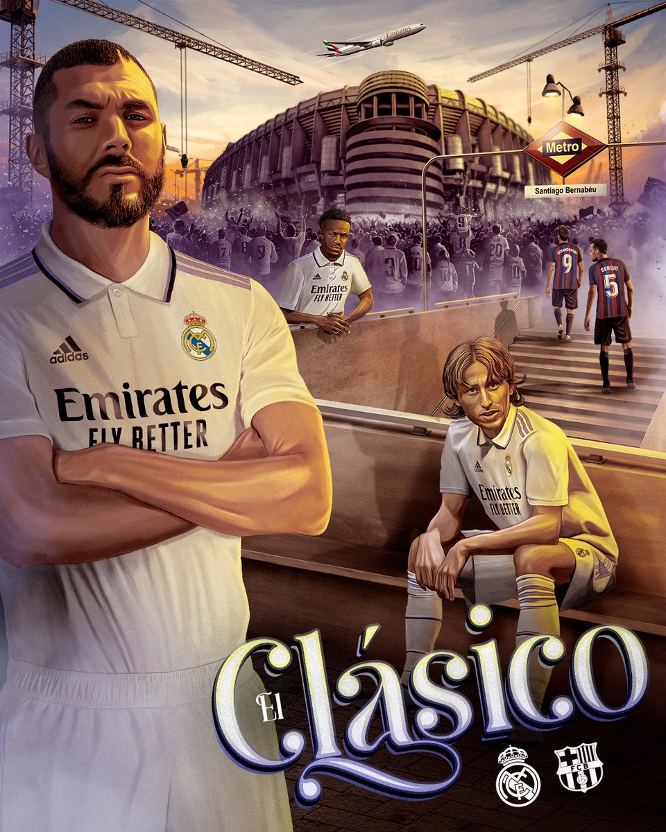 realmadridfra's tweet image. 👊 JOUR DE CLÁSICO. 
⏰ 16:15 CEST 
✈️ @emirates  
#ElClásico