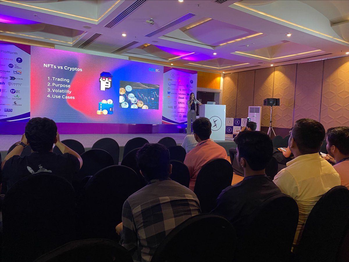 #BCrypt22 India Web 3.0 Roadshow - <a href="/ThisisVanshika/">vanshika</a> shares how Crypto Investors are Making Millions from NFT and is NFT Hedge against Crypto Market.

#Bcrypt #BcryptIndia #Web3 #web3community #Web3Conference #SharpPlatform