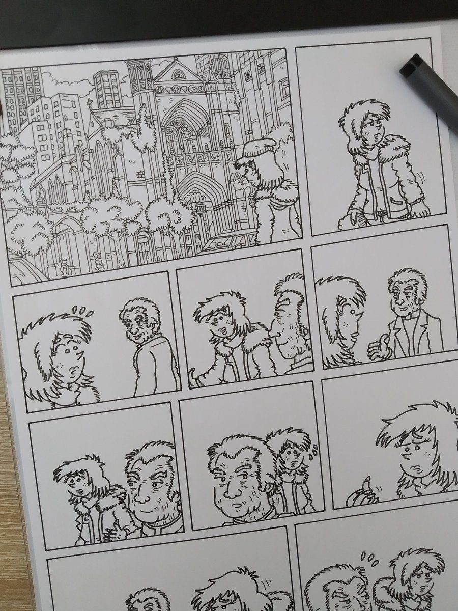juanalvarezilus's tweet photo. Un poco del proceso de entintado de la página 88 de Laura Storm.
Espero que os guste.

#wip #laurastorm #tradicionalart #arte #comics #comicart @NoEsUnHobby #bd #bdcomics #cartoon #art #inking https://t.co/VGbSURuHAK