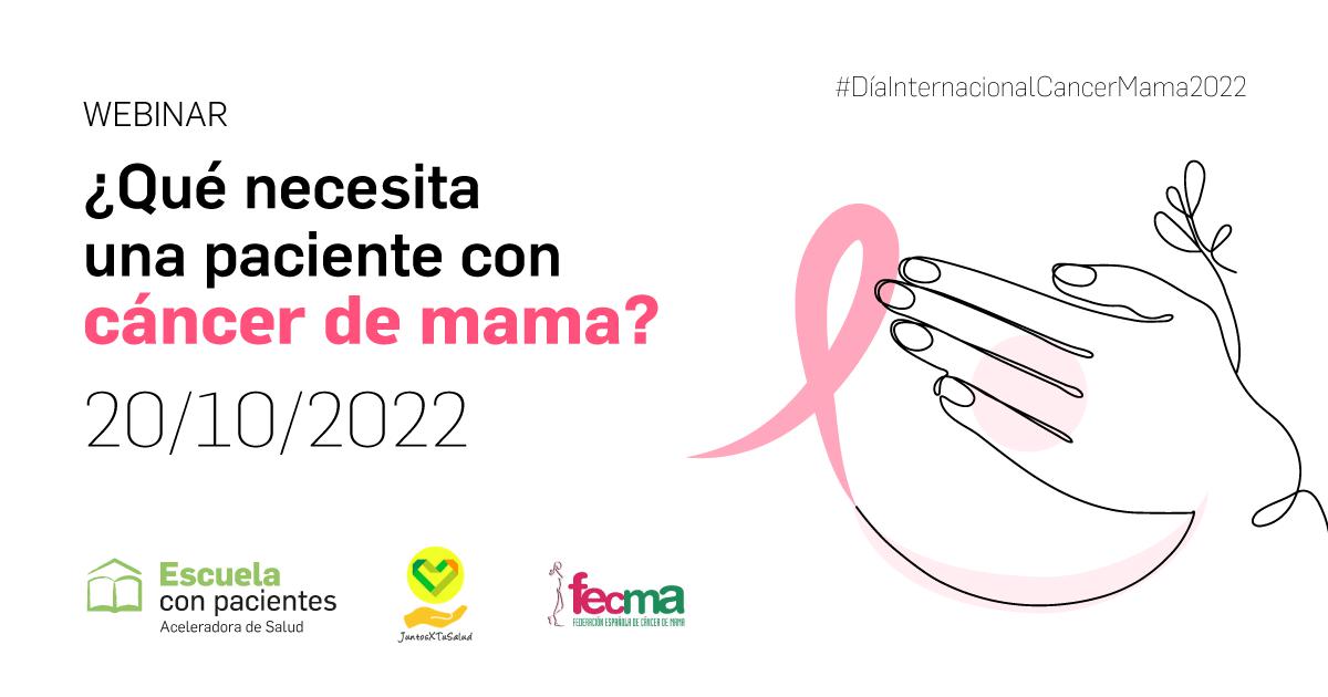 Con motivo del día #MundialDelCáncerDeMama se ha organizado el webinar ¿Qué necesita una paciente con cáncer de mama?

📅 Jueves 20 de octubre.
⌚15.00 h.
Inscríbete ➡️ ow.ly/Z8Bo50Lb5BY
 
Iniciativa de <a href="/EscConPacientes/">Escuela con Pacientes</a> <a href="/JuntosXTuSalud/">JuntosXTuSalud</a> y <a href="/FECMA_/">FECMA</a> 

#FarmacéuticosFormación