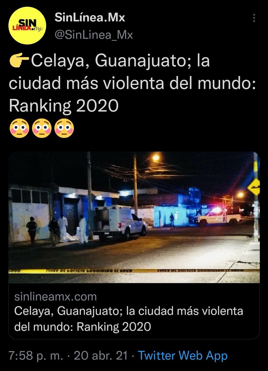 HctorDetectivMx's tweet photo. Celaya y ahora Irapuato, Guanajuato
La entidad más violenta de México y no duden del mundo

Vean👇🏻
Los PANazis no solo no les importa la seguridad de los mexicanos,pues trabajan con los delincuentes,los amparan y por ello rechazan la seguridad

No por nada su fiscal lo reeligen!! https://t.co/JAlZlDdhyZ