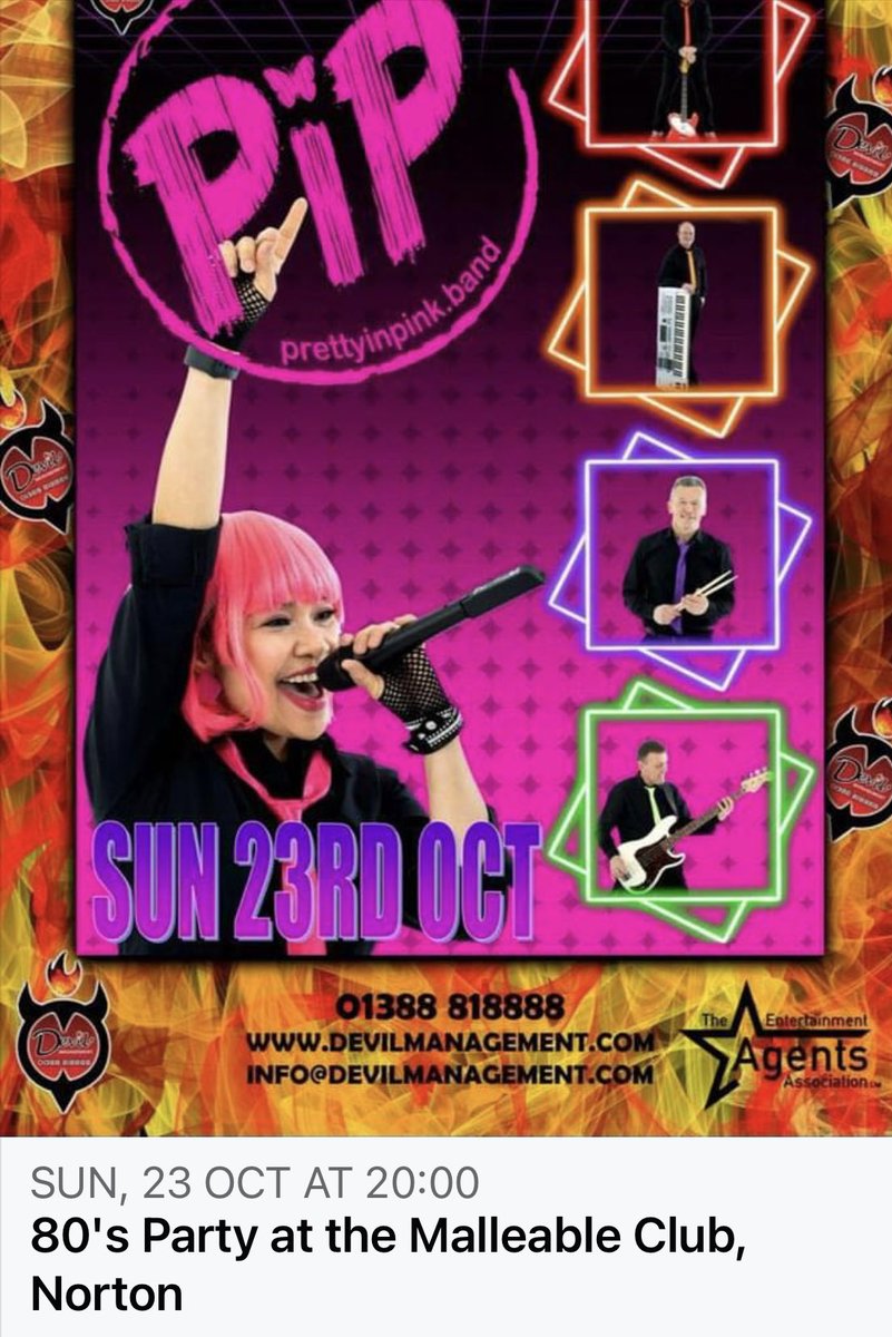 Coming soon to the Malleable Social Club - see you there!
Dress the part and be part of the show!
Fully live 6-piece band playing chart smashes from the best decade in music including Queen, Madonna, Wham, Whitney Houston, Belinda Carlisle, Human League, Bon Jovi and more...