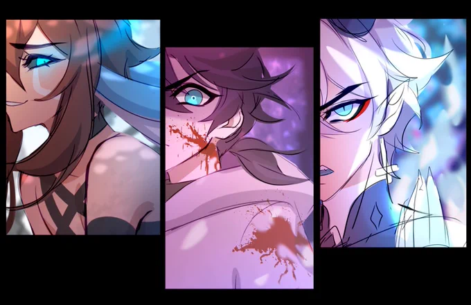 6 OC fanarts batch 2 WIP preview!  