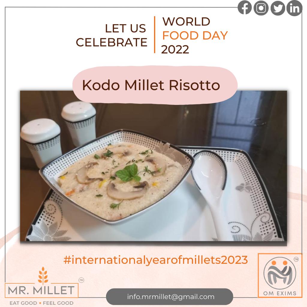 mrmillet_india's tweet photo. Kodo Millet Risotto!!
 #healthymillets #Littlemillet #BarnyardMillet #KodoMillet #FoxtailMillet #ProsoMillet #milletyear2023 #sustainablecrop  #bhagar #mordhan        
#varai #techgarner https://t.co/9hzFz88Hia