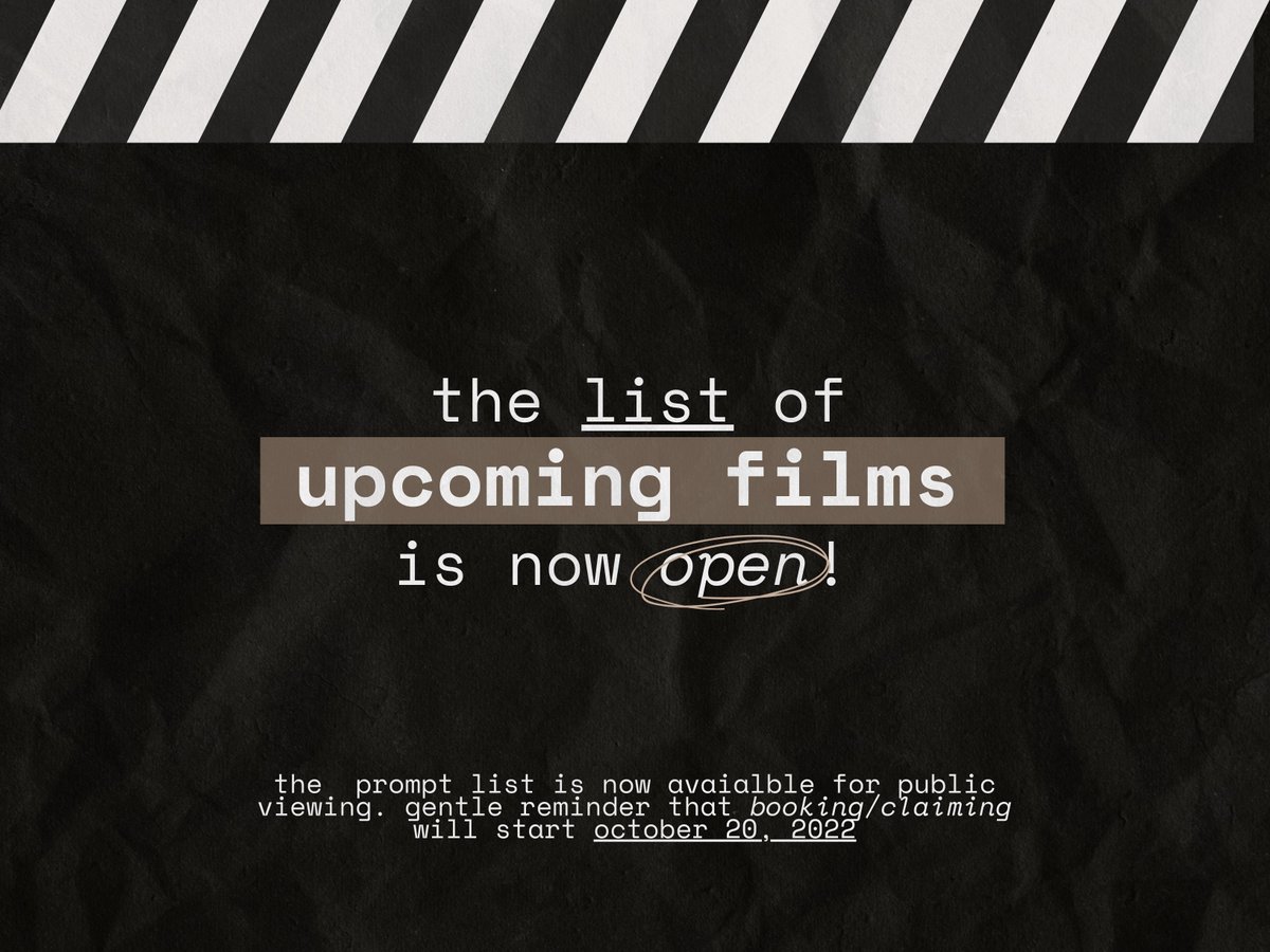 taejunfest's tweet photo. the list of upcoming films is now: OPEN🎞️🎥

be sure to check what you like as the film booking starts on 20th October, 2022 at 6pm KST.

🔗: https://t.co/8GqS8Kbkyl https://t.co/rPCeWRmI60
