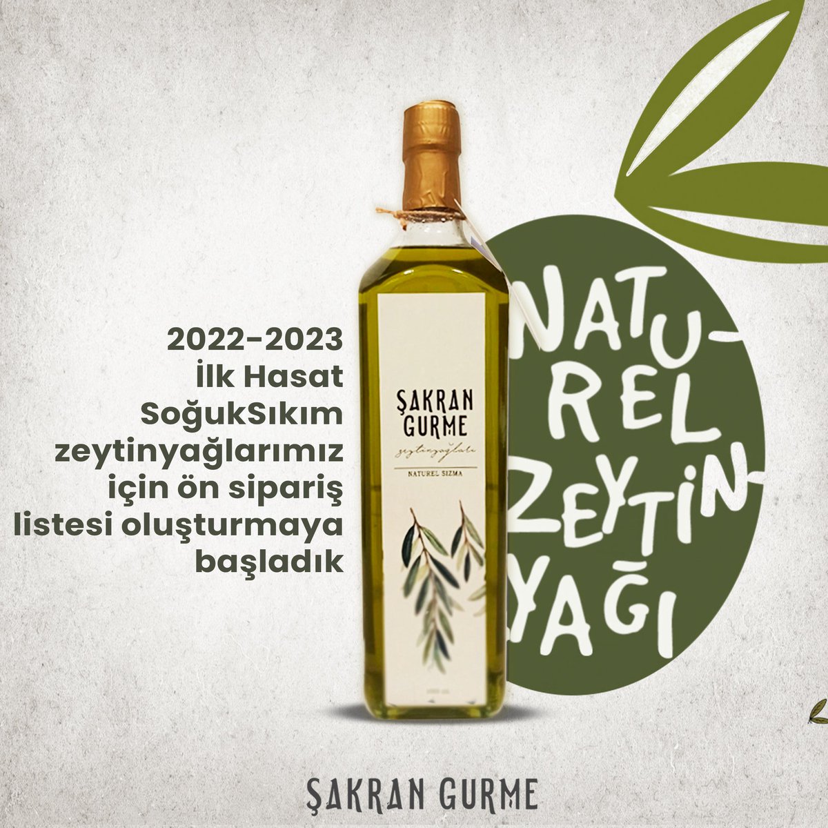 GurmeSakran's tweet photo. 2022 Yılı Hasat Yılı 1 Kasım itibariyle başlıyor.

Ön sipariş avantajlarını kaçırmayın !
Her bir damlasında Edremit zeytinin nefasetini  tadacaksınız. 😋🌱

Sipariş vermek için;

📞 0553 608 56 99
📩 DM
🛒 https://t.co/Fp3et7NRP5 https://t.co/34BvapJYKl
