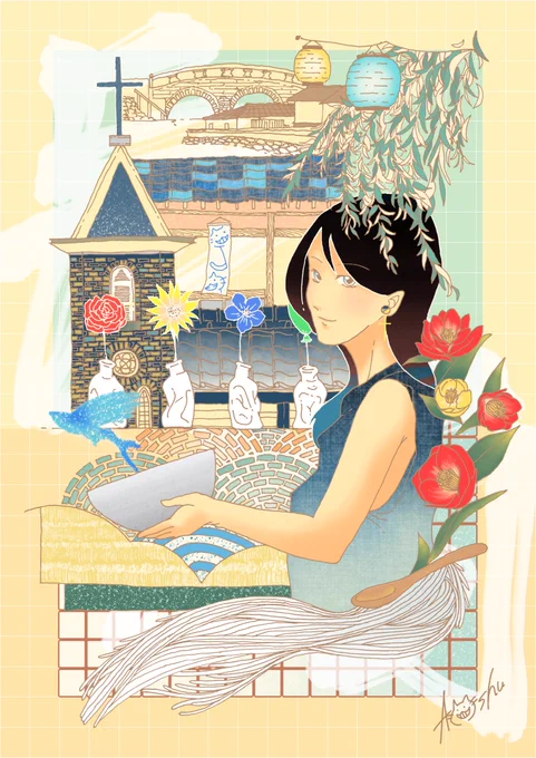 #まだまだこういうのが好きな人がいるはずなのでどうか届きますようにRTおねがいします線画はボールペンで色はiPadでつけてます。優しくて暖かい絵を見に来てください 