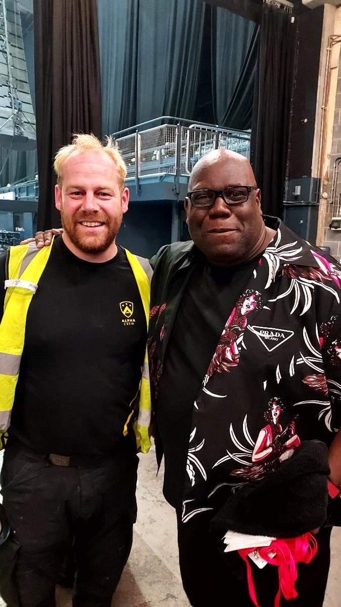 Big fan boy day today meeting one of my all time favourite DJ's, thanks <a href="/Carl_Cox/">Carl Cox</a> and his manager for this pic! Will be framed next to my vinyls. #gentlemen #legends #WemblyArena