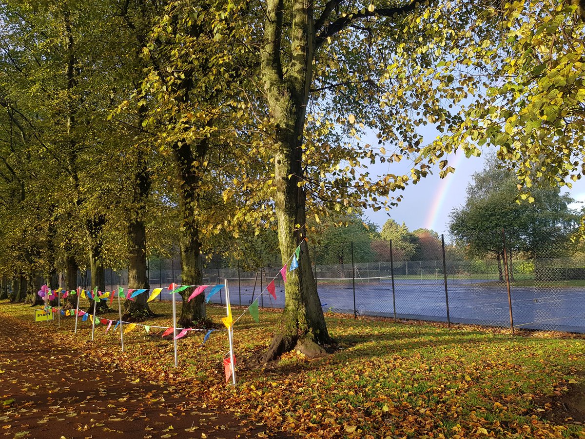 vicjnrparkrun's tweet photo. Rainbow over our course on our 8th birthday event! @parkrunUK #loveparkrun #juniorparkrun #dfyb #pakrun #parkwalk https://t.co/9DtruVYduy