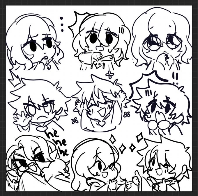wip for halloween! pandaemotes >:] 