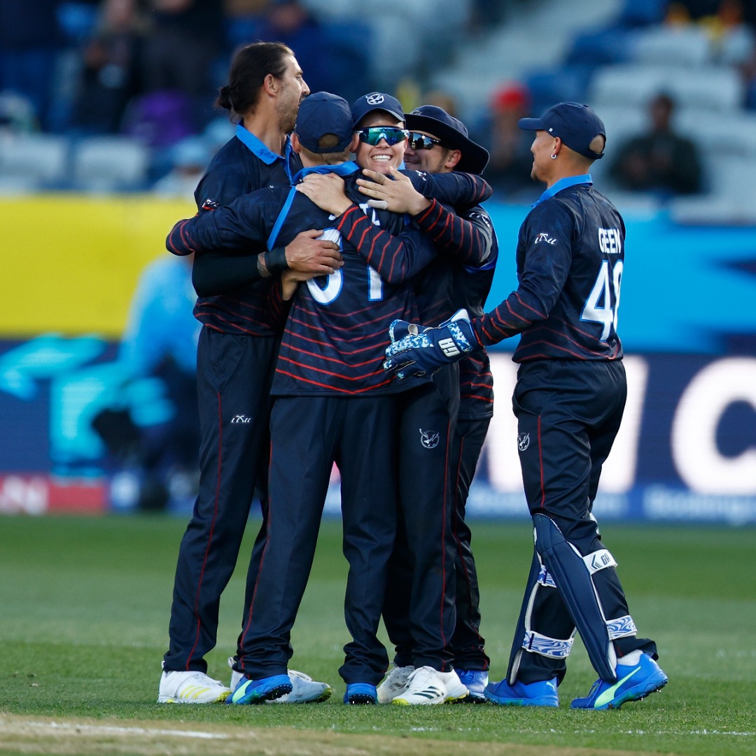ICC's tweet photo. A day Namibia won't forget anytime soon 😍

#T20WorldCup https://t.co/KCdzxUORsb