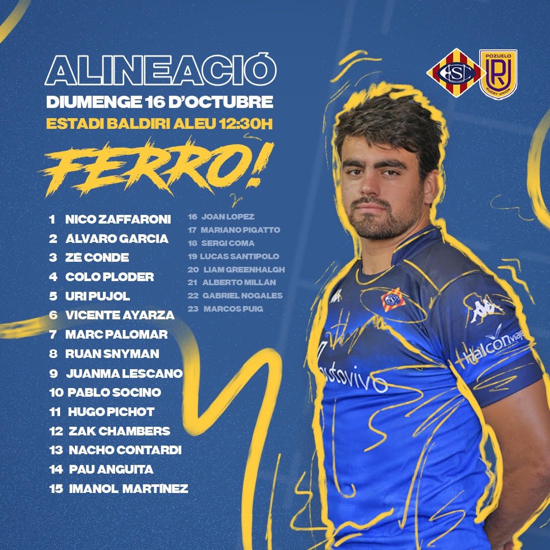 🔊 𝐗𝐕 santboià preparat! 🔵💯

🏟 Tots al Baldiri Aleu per viure des de les 12.30h la 3ª jornada de la Divisió d’Honor 𝕧𝕤 <a href="/PozueloRU/">Pozuelo Rugby Union</a>! 🏉

📺 Segueix-lo a <a href="/xala_cat/">xalacat</a> i a través del streaming de <a href="/ferugby/">España Rugby</a> a ferugby.tv/live?l=B7C8C43….

#FerroSantBoi