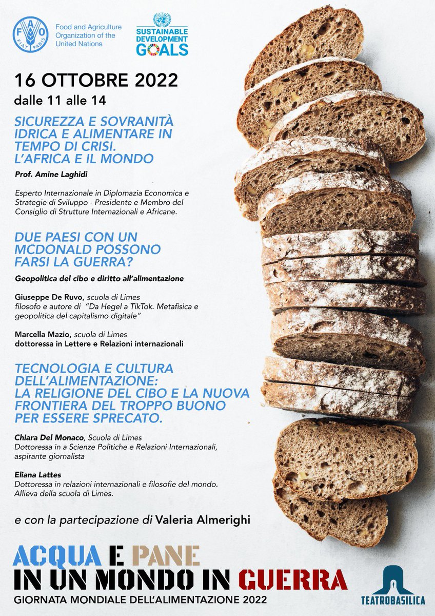 Tutto pronto per la #giornatamondialedellalimentazione indetta da <a href="/FAO/">Food and Agriculture Organization</a> 

Tantissimi ospiti presenti a questa mattina di discussione a #teatrobasilica