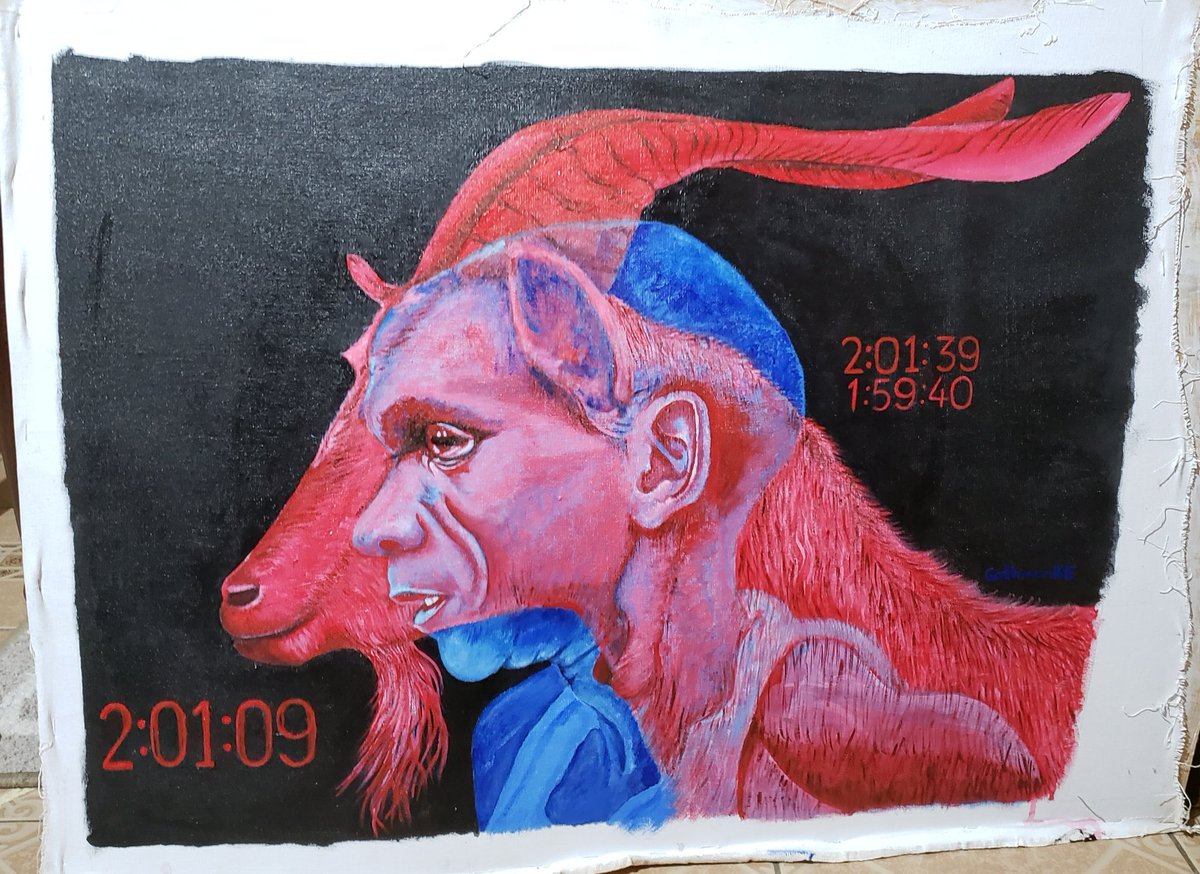 GaithoK's tweet photo. The GOAT
(I tried Insane51 concept)
#KipGoat
#KipGoate
#Kipchoge #KeepJogging
The Marathon Runner by #Nyashinski
Art bt #GathmanKE https://t.co/D9Drlawh7A