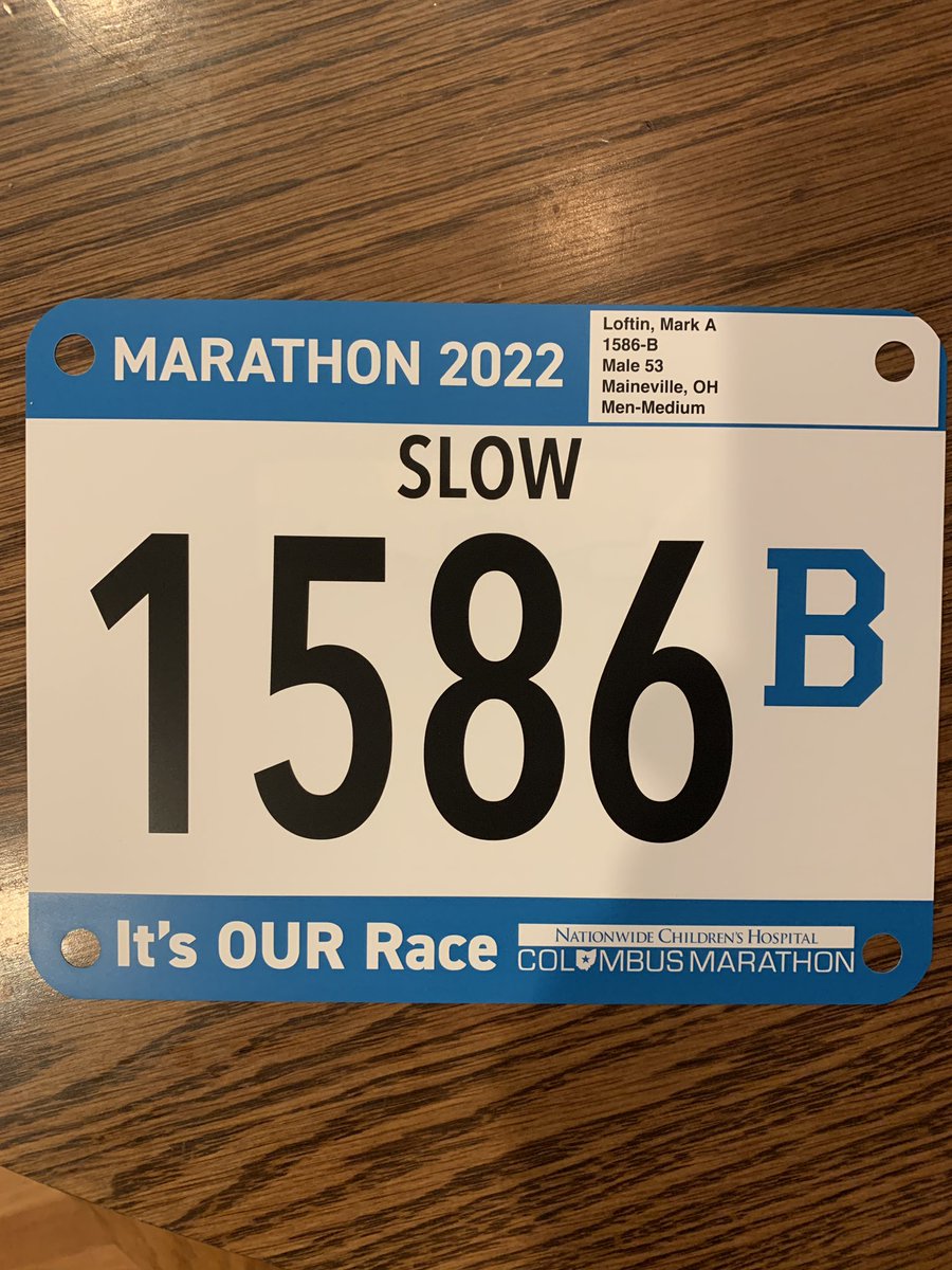 Columbus Marathon today. Oh yea.