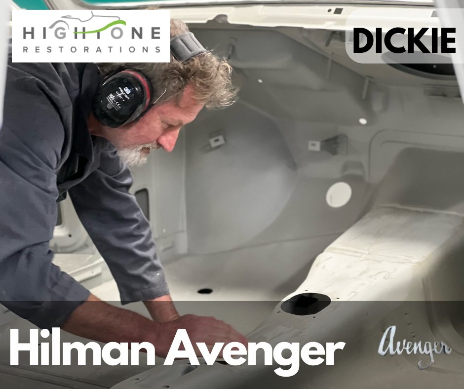 Today Dickie has been giving the Avenger some final preparations for paint next week #classiccar #classiccars #hillmanavenger_club #hillman #hillmanavenger