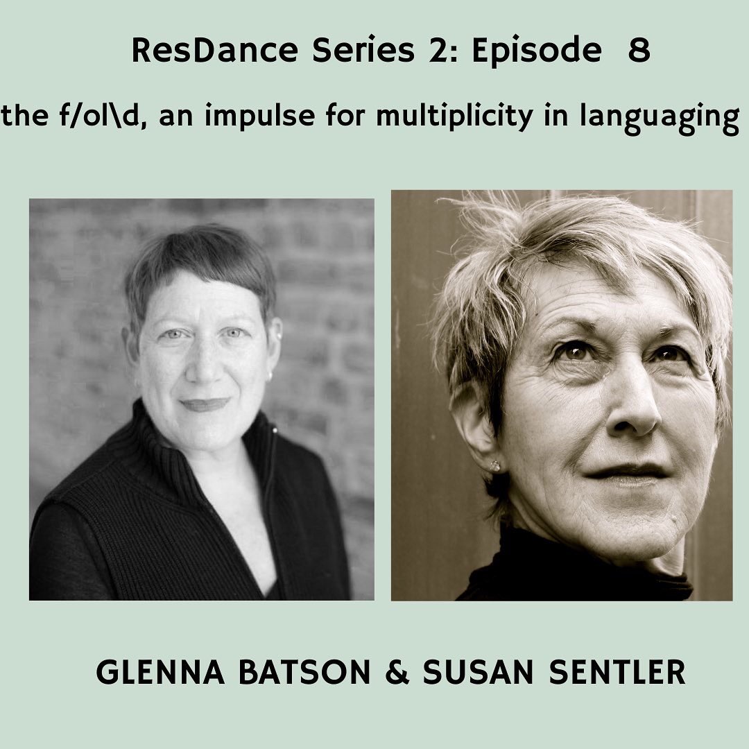 ResDance S2: E8: the f/ol\d, an impulse for multiplicity in languaging with Glenna Batson &amp; Susan Sentler

A brilliant episode discussing shared thinking, practices and ways of making. Not to be missed! 🎧

anchor.fm/gemma-harman/