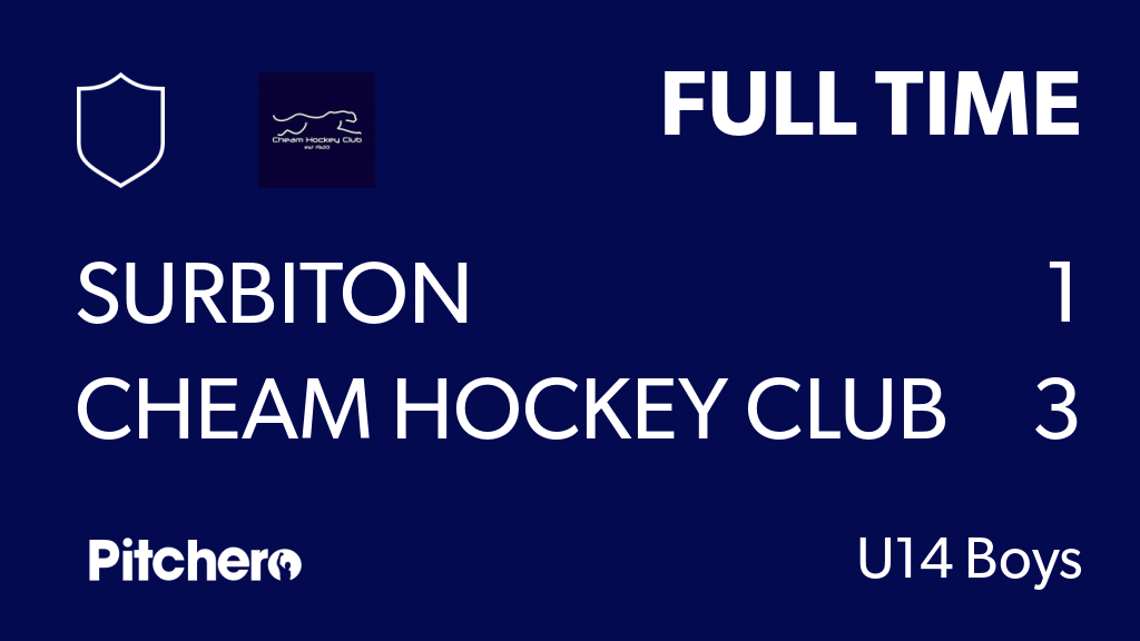 CheamHC's tweet image. FULL TIME: Surbiton 1 - 3 Cheam Hockey Club
#SURCHE #Pitchero
cheamhockeyclub.co.uk/teams/152176/m…