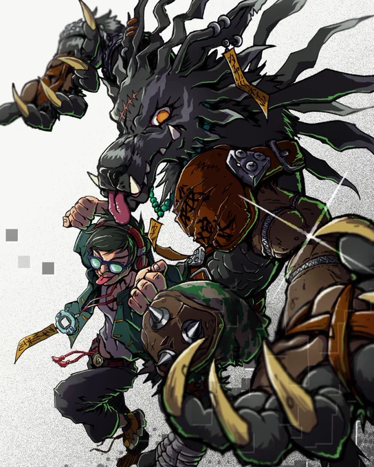 ALEX  Weregarurumon!!.!#デジモン #digimon #dirtywhizkid #ストリート #illustration #drawing  #art #イラスト 