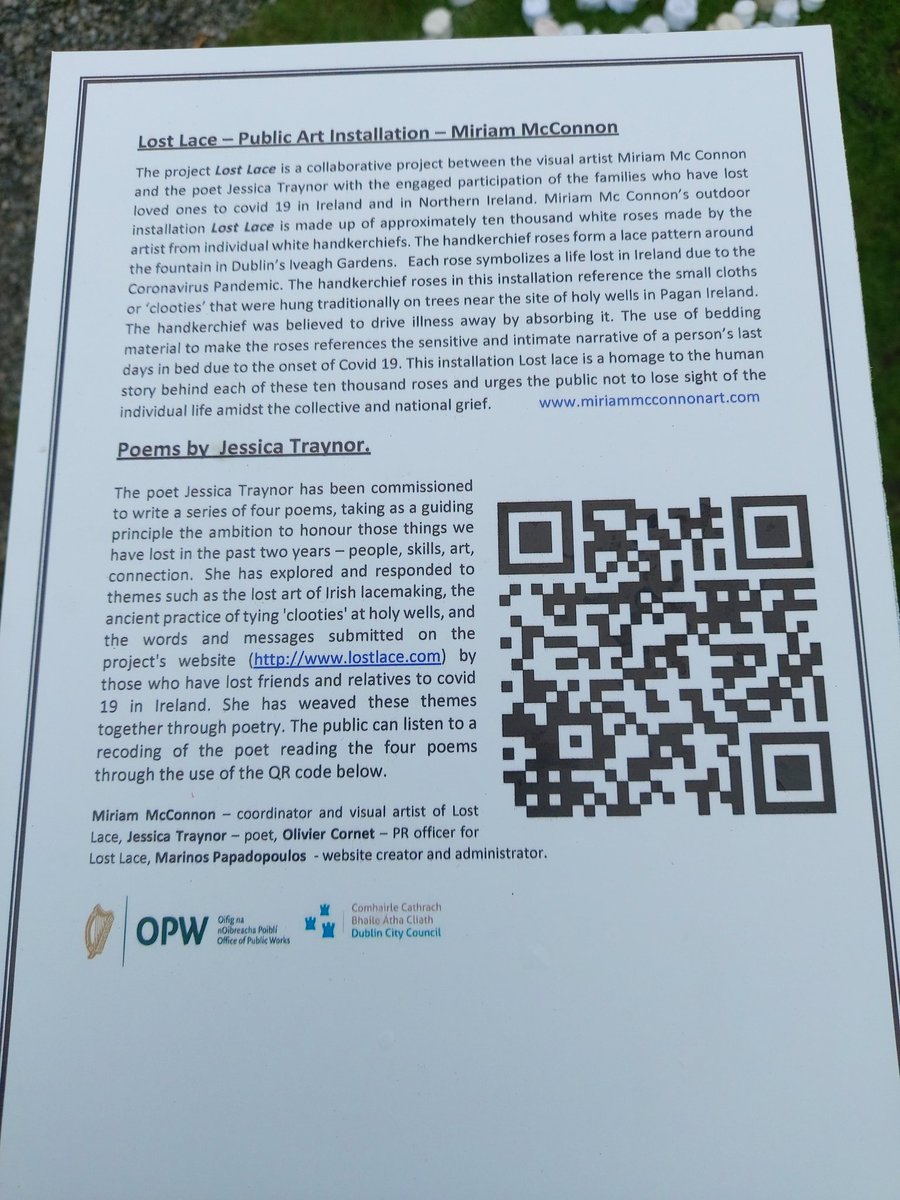 colm_oshea's tweet photo. Wonderful contemplative work in Iveagh Gardens today, work by Miriam McConnon and @JessicaTraynor6 https://t.co/EF3YaFxHPI