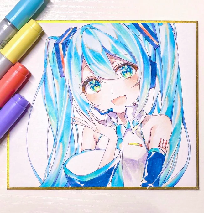 ミクさん色紙 #初音ミク 