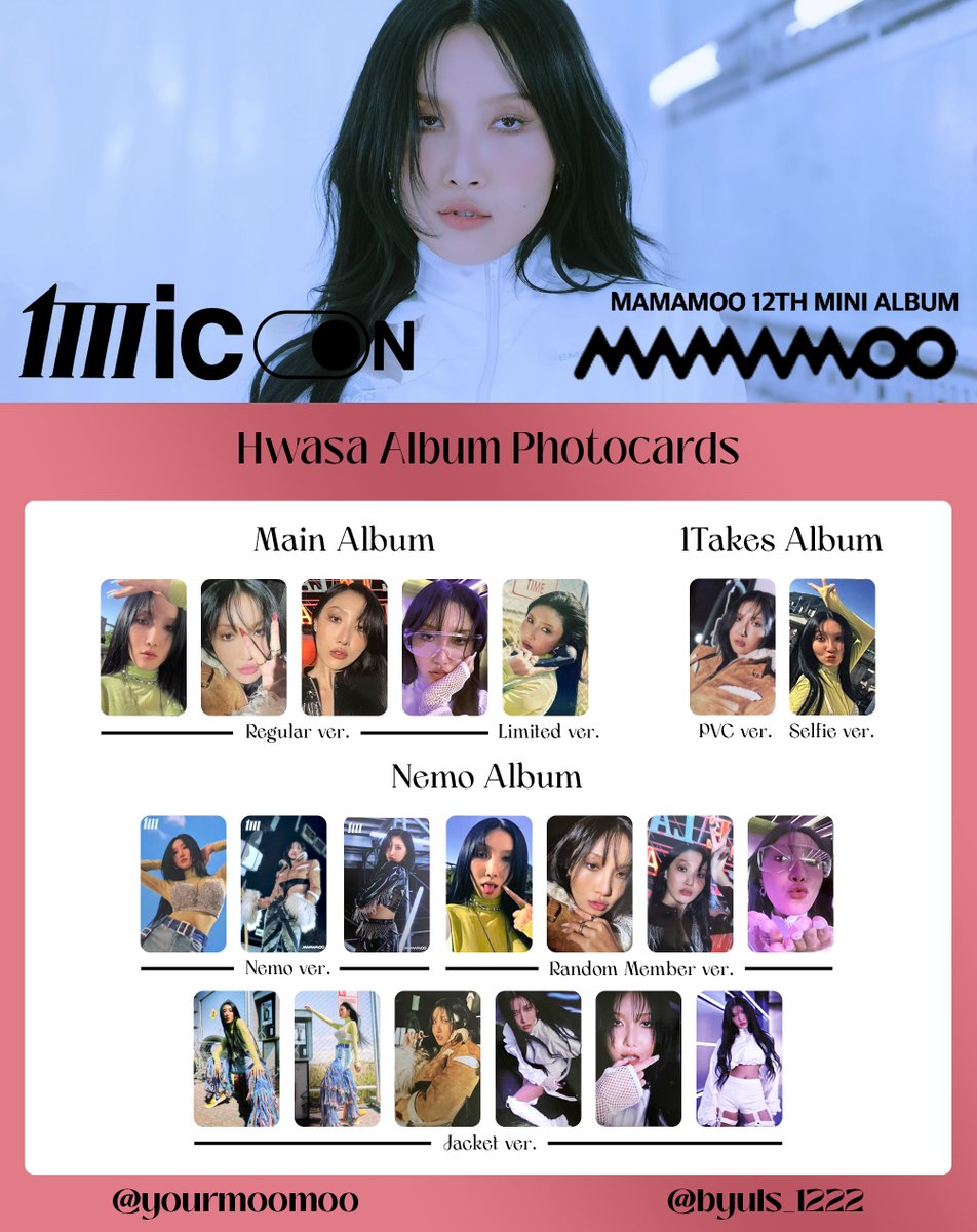 마마무] MAMAMOO 12th Mini Album - [MIC ON] Main + Nemo + 1Takes