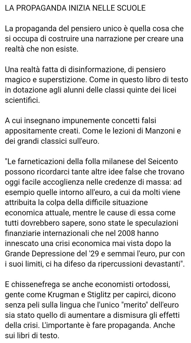longagnani's tweet photo. 🔴🔴Post Facebook di Gilberto Trombetta sulla propaganda sui libri di testo. Il libro di testo citato è riportato nella foto del tweet di Gilberto. https://t.co/awE5fG40sI