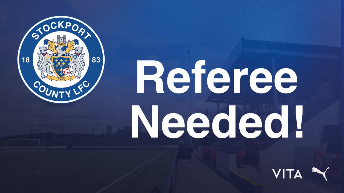 CountyWomen_'s tweet photo. REF NEEDED! : Our Reserves need a Ref for their match at @SSVStockport KO 2pm.
Please DM @othomasson if you can help ๐๐ปโฝ๏ธ
๐ตโช๏ธ๐ฉ #UTH #footballreferee #referee #refneeded https://t.co/eBmrkB9YUD