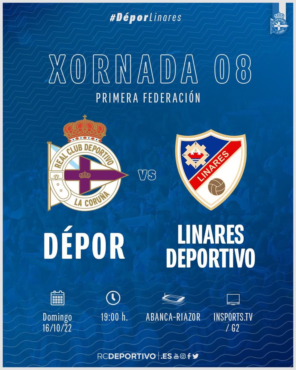 pd_ZuidHolland's tweet photo. Vandaag wedstrijddag!
New coach Oscar Cano in place.
We wish you all the best!
Forza Depor!
💙🤍💙🤍💙
#forzadepor #aporeles #karallo #rcdeportivo #linaresdeportivo https://t.co/2o7OYGLdRL