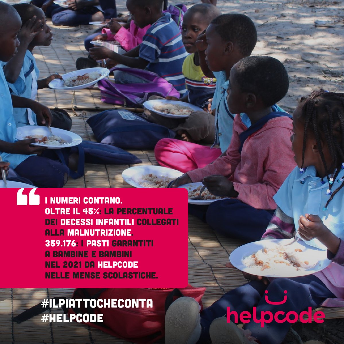 mauro_gianca's tweet photo. #Helpcode è da sempre schierata in prima linea per combattere la malnutrizione infantile, in Italia e nel mondo.
Sostieni la campagna #ilpiattocheconta di @helpcodeitalia aiutaci a garantire un pasto in mensa a bambini in difficoltà.
➡️ https://t.co/MjglcBpRER https://t.co/xZuA5JriE4