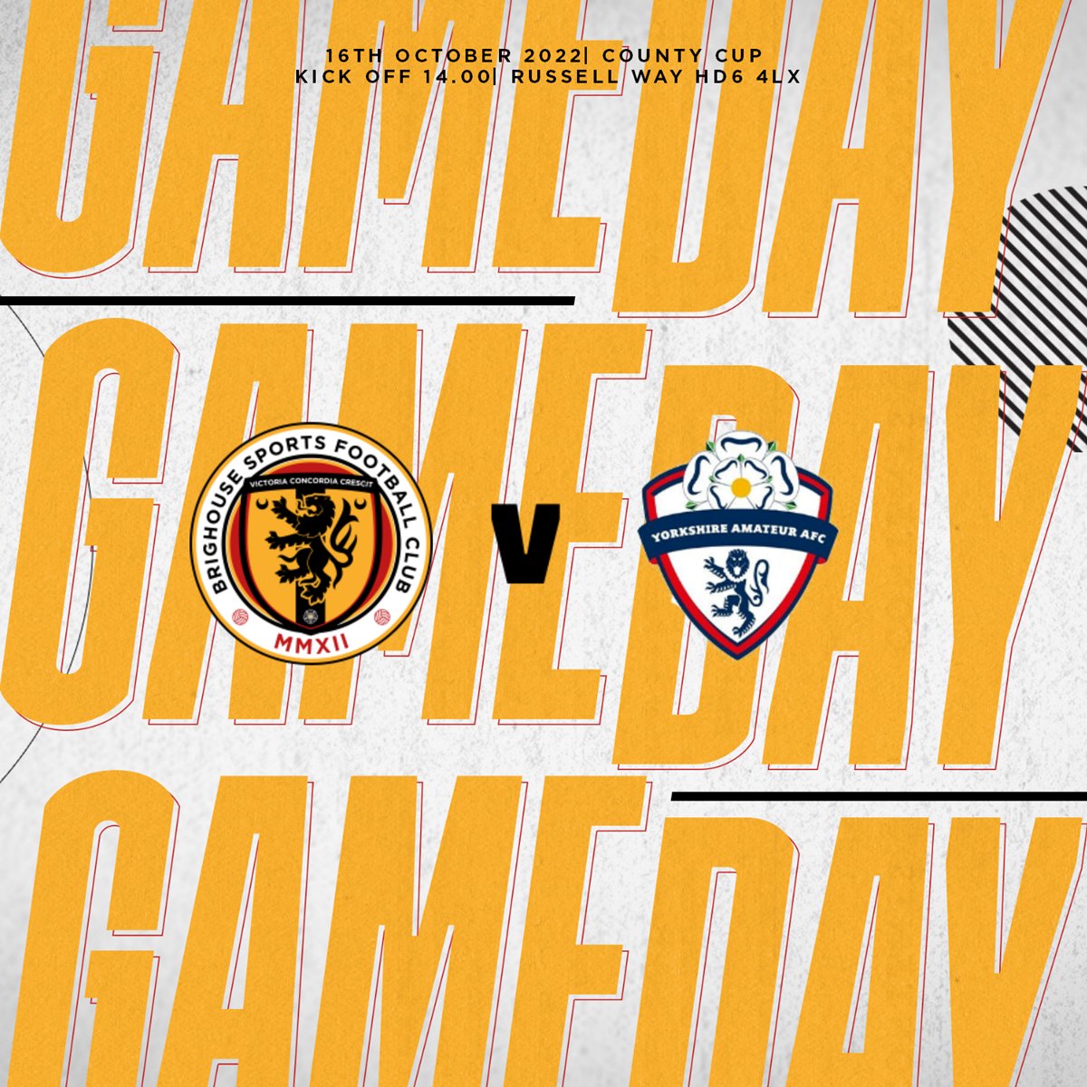 ⚽️ COUNTY CUP DAY! ⚽️

The ladies host Yorkshire Amateurs today in the first round of the County Cup. Why not get down and support them?!

Venue: Russell Way, HD6 4LX
Kick Off: 14.00

#BSFC #UpTheSports #Brighouse #OneTownOneCommunity #WomensFootball