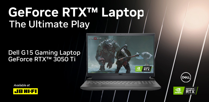 NvidiaANZ's tweet photo. Save $500 on the Dell G15 GeForce RTX 3050 Ti Gaming Laptop at @JBHiFi ➡️ https://t.co/gEbLpepQdE
#TheUltimatePlay https://t.co/071sXpnx4p