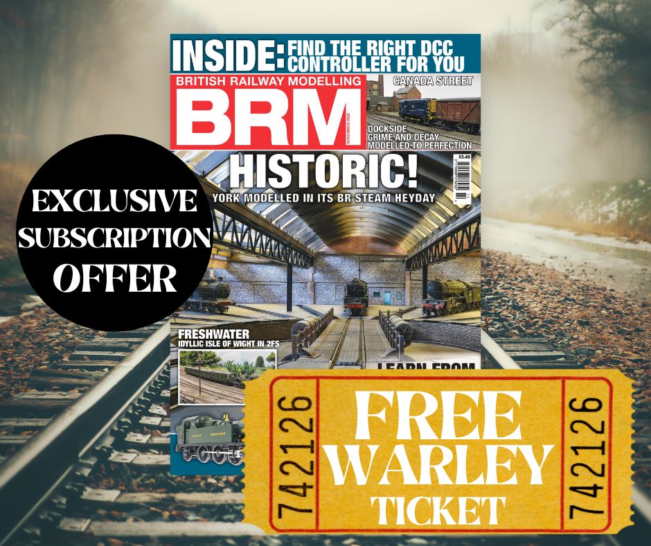 BRMmagazine's tweet photo. We'll be at Warley, so why not come along too? Come and see us! 

Subscribe to the next 6 issues of BRM for £19.99 and you'll ALSO get a FREE day ticket to the show! 😱🎟️

https://t.co/XP0L2AQCFT

#warleyshow #modelrailway #modelrailwayshow #modeltrains #BRM https://t.co/ixDWvGZXOX