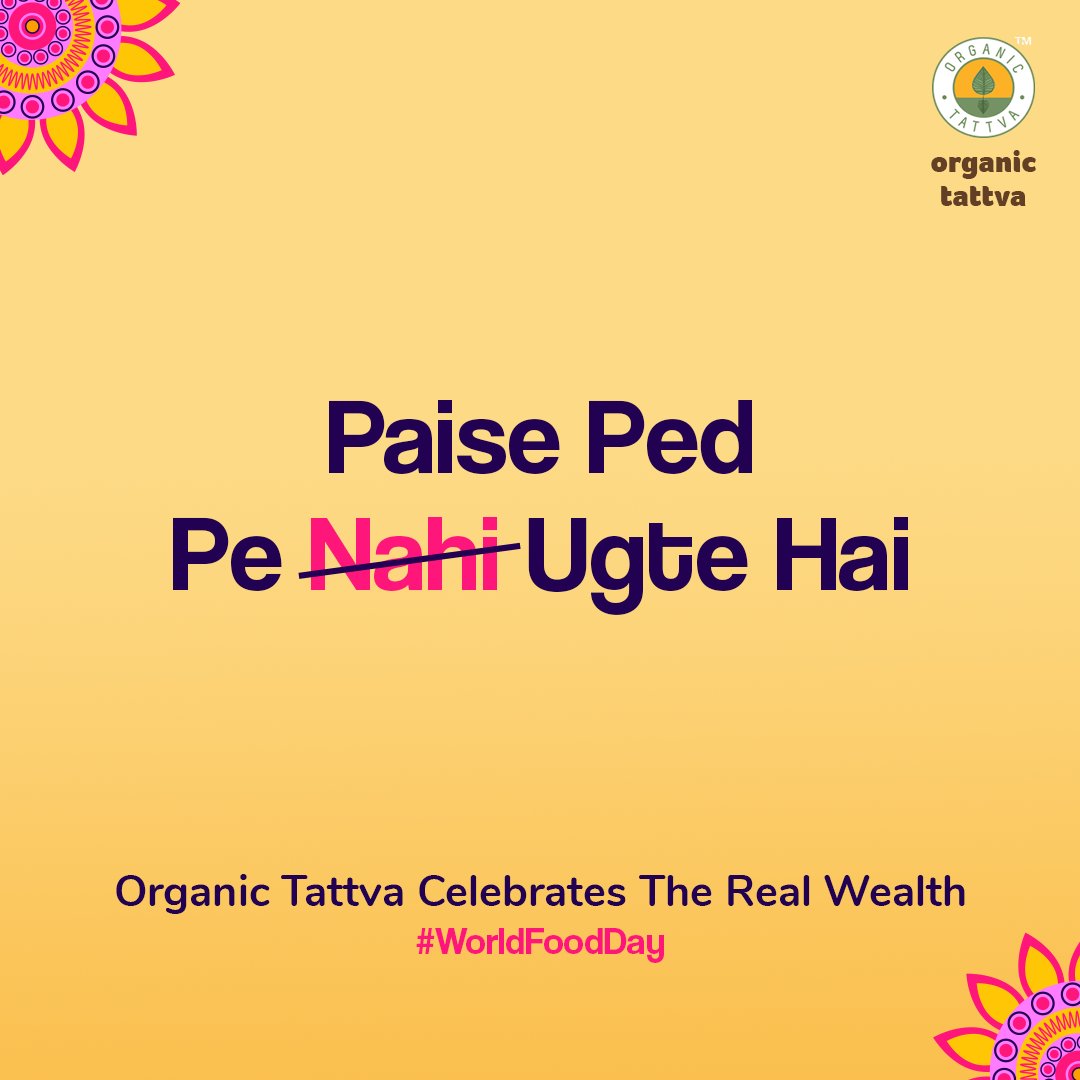 organictattva's tweet photo. Embrace the wealth in your health. #SwitchToOrganic and open your doors to a healthier way of living. Organic Tattva wishes you and your family a Happy #WorldFoodDay
#organicfood #organiclifestyle #healthyfood #nutritiousfood #organicmeals #organicfarming https://t.co/70WANqnqAu