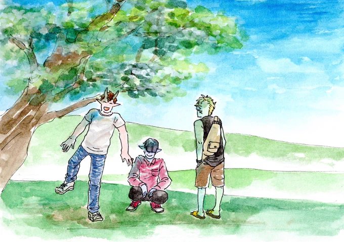普段の三人組 