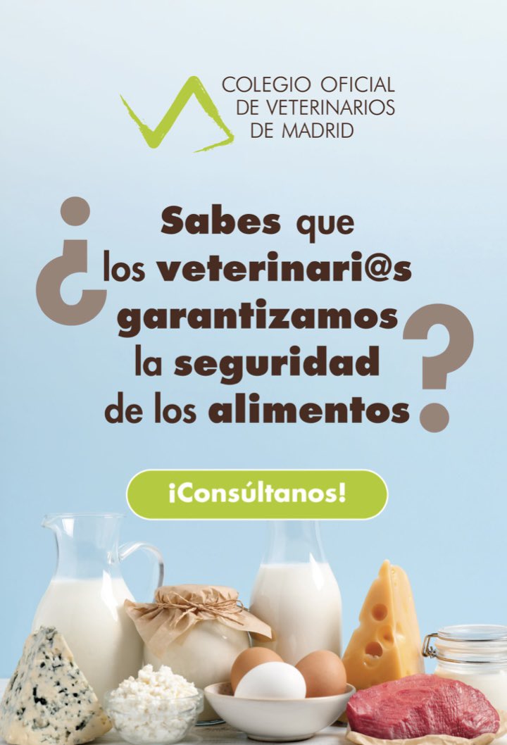 COLVEMA's tweet photo. Los #veterinari@s trabajan de la ‘granja a la mesa’ para que la ciudadanía consuma alimentos sanos, seguros y de calidad. 
#DiaMundialdelaAlimentacion https://t.co/BB8Y5ZrNPw