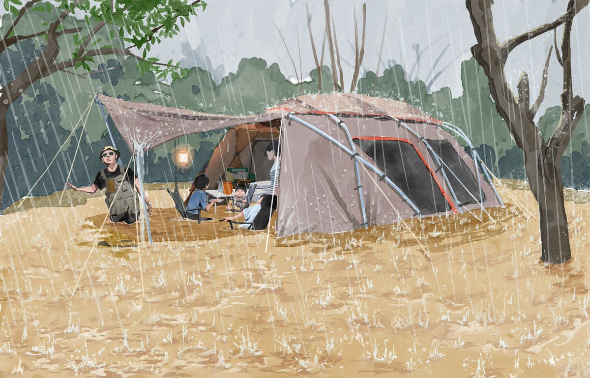 「最近行ったキャンプ  」|tomokazuyoshidaのイラスト